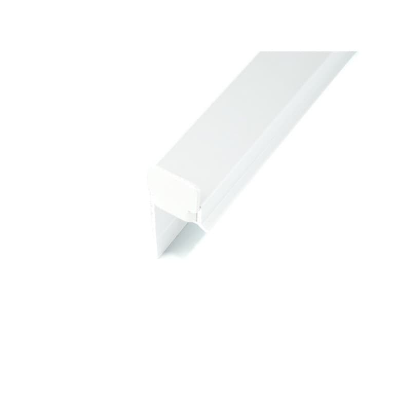 Profilé goutte d'eau aluminium 1 pièce(s) embout de finition pour profilé 3 m - alu laqué blanc - dinac