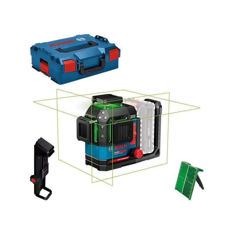 Niveau laser lignes exll18v-120-33cg non connecté 35 m classe ii lignes 1 coffret(s) 0.3 mm niveau laser lignes exll18v-120-33cg - expert