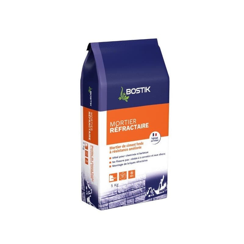 Mortiers réfractaire gris foncé mortier réfractaire gris foncé gris 1 sac(s) de 10 kilogramme(s) intérieur et extérieur multisupport 10 kg réfractaire
