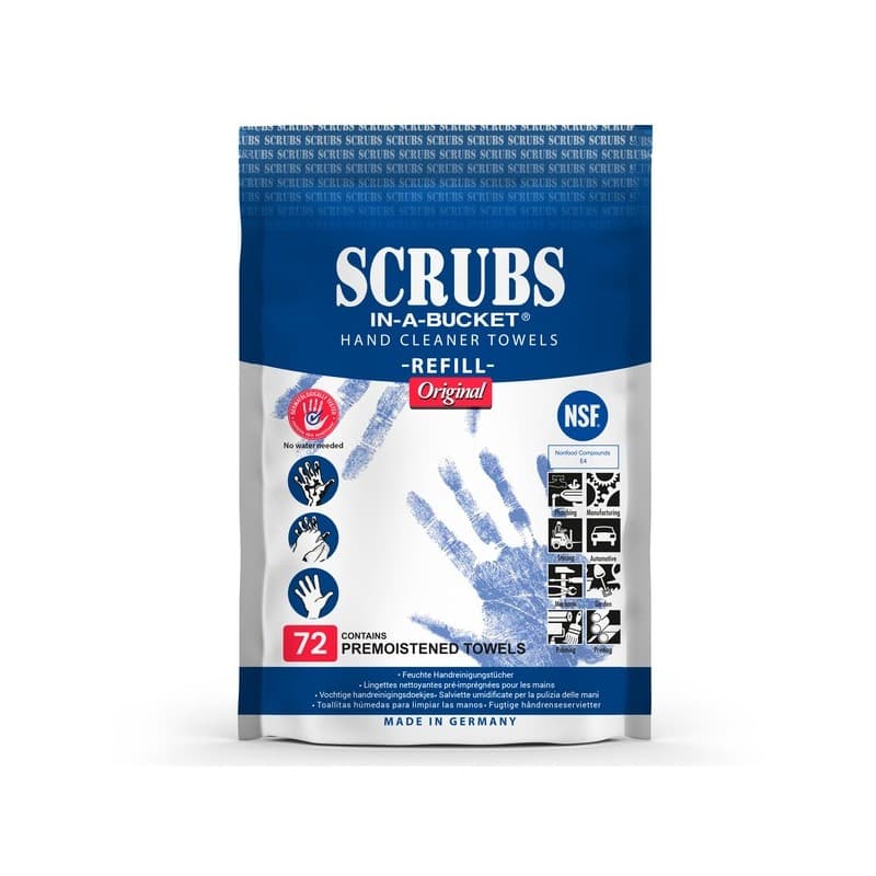 Lingettes scrubs recharge lingettes scrubs 1 sachet(s) de 72 pièce(s) - scrubs