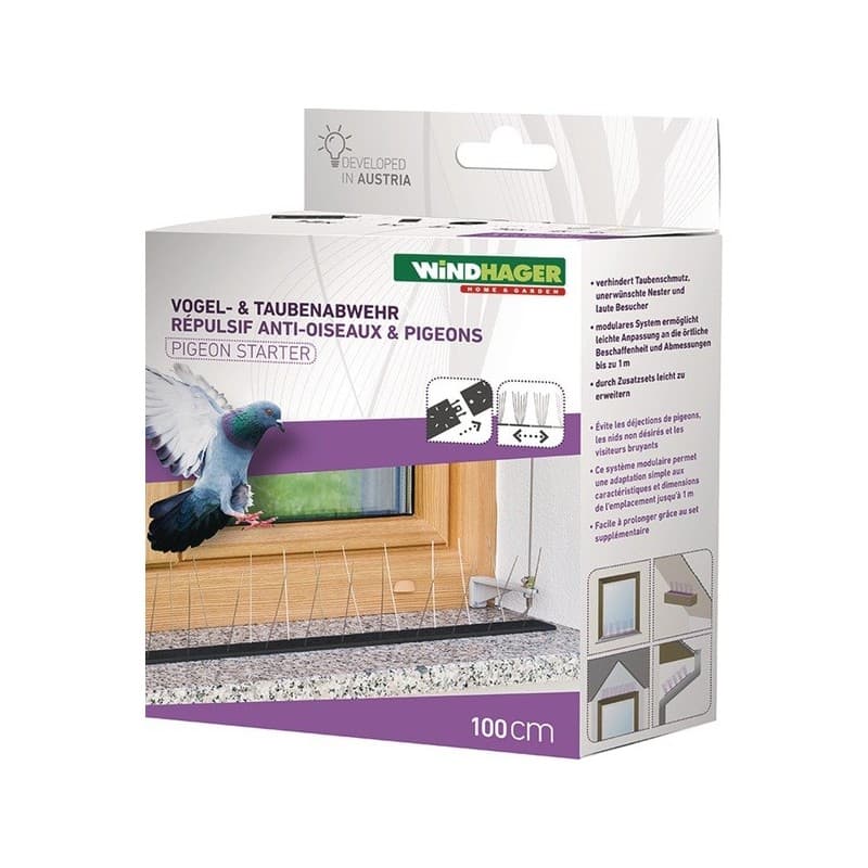 Kit anti-oiseaux et pigeons plastique 1 kit(s) kit anti-oiseaux et pigeons - kit de démarrage 1 m - windhager
