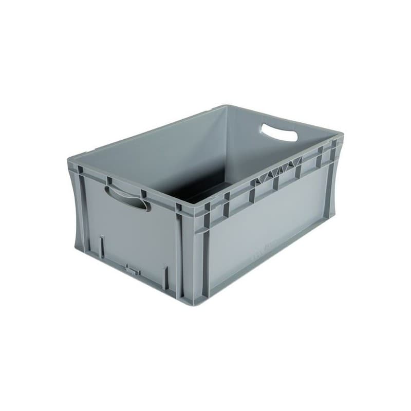 Bac palettisable polypropylène gris 400 mm 1 pièce(s) 300 mm 16 litre(s) 170 mm fermées pleine bac palettisable poignées fermées 16 l - gris - novap