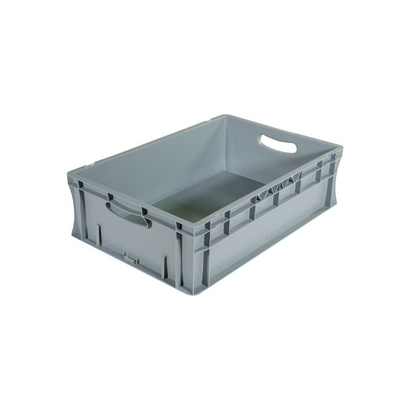 Bac palettisable polypropylène gris 600 mm 1 pièce(s) 400 mm 170 mm pleine ouvertes 34 litre(s) bac palettisable poignées ouvertes 34 l - gris - novap