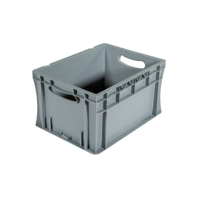 Bac palettisable polypropylène gris 400 mm 1 pièce(s) 20 litre(s) 300 mm 220 mm pleine ouvertes bac palettisable poignées ouvertes 20 l - gris - novap