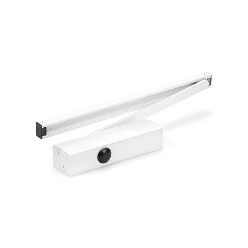 Ferme-porte à bras à coulisse ts wood 3 kg blanc 1 pièce(s) 100 kg 950 mm ferme-porte complet coulisse ferme-porte à bras à coulisse ts wood - blanc -