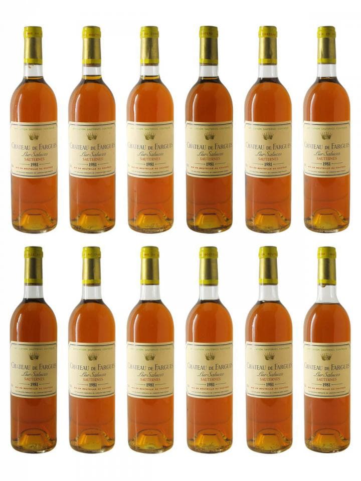 Château de Fargues 1981 Caisse bois d'origine de 12 bouteilles (12x75cl)