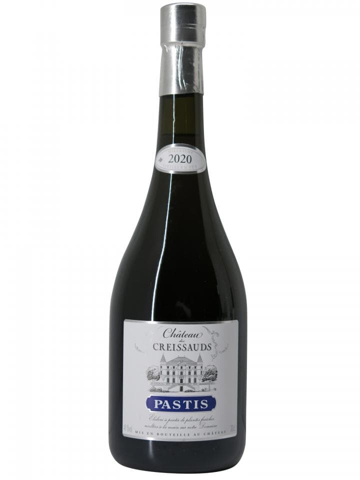 Pastis "Château des Creissauds" Maison Ferroni 2020 Caisse bois d'origine d'une bouteille (70cl)