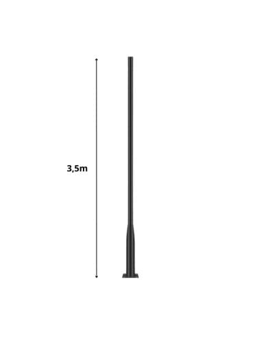 Poteau pour Lampadaires en Acier 3,5 mètres Rouge Pays Basque 3004 Fine Structure