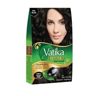 Coloration Noir Henné cheveux - Vatika