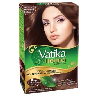 Coloration Henné  pour cheveux couleur chatain- Vatika