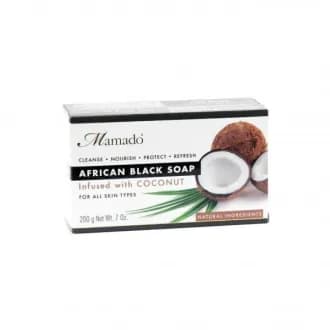 Savon noir africain NOIX DE COCO (200g) - Mamado