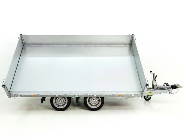 Dreiseitenkipper Eduard 180x330cm 3,5 t| E+Not Handpumpe|Rampen|Stützen|30cm Bordwand