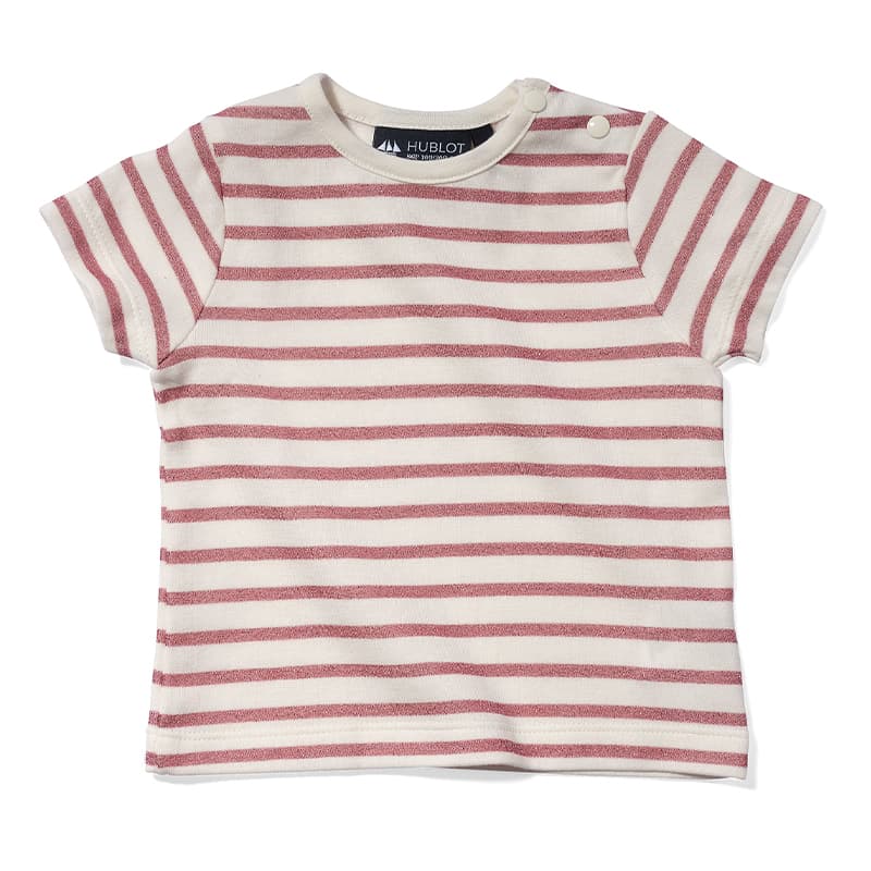 Marinière HUBLOT Yara Lurex 6 Mois Ecru/Rose