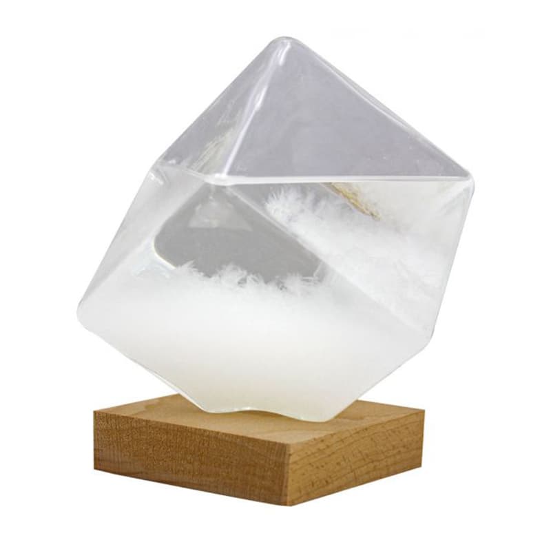 Baromètre verre Cube à cristaux