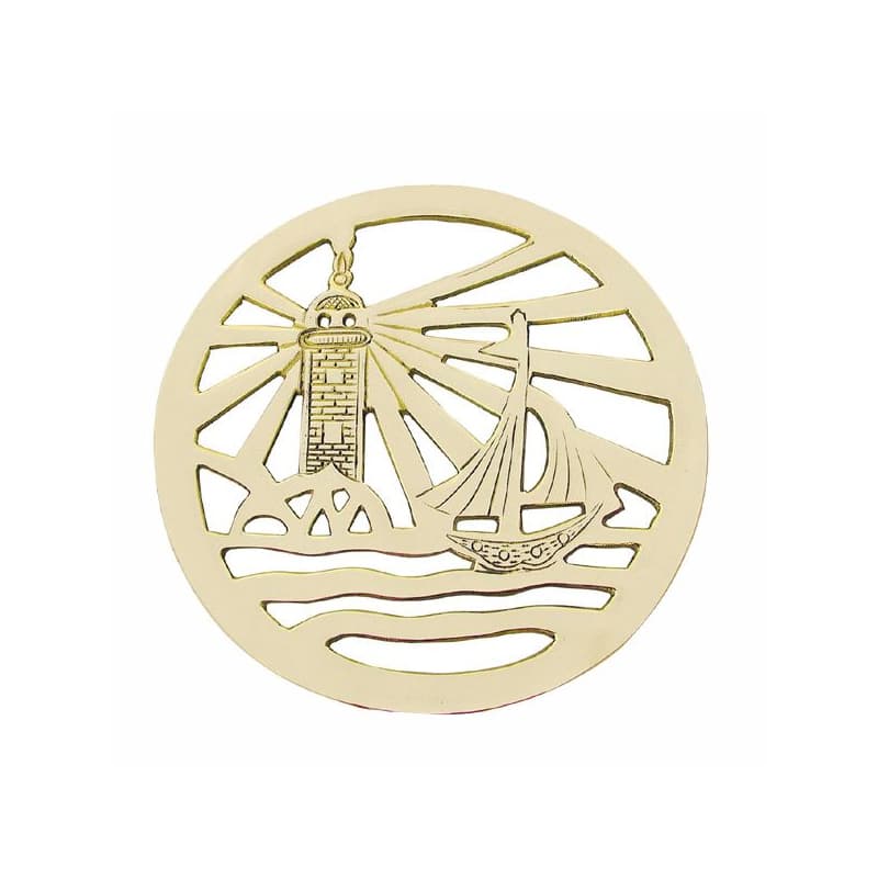 Dessous de plat laiton "Bateau Phare"