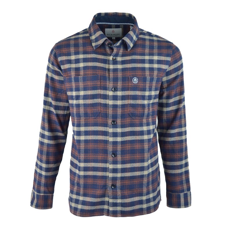 Chemise flanelle MAT DE MISAINE Capitaine 6 Acajou