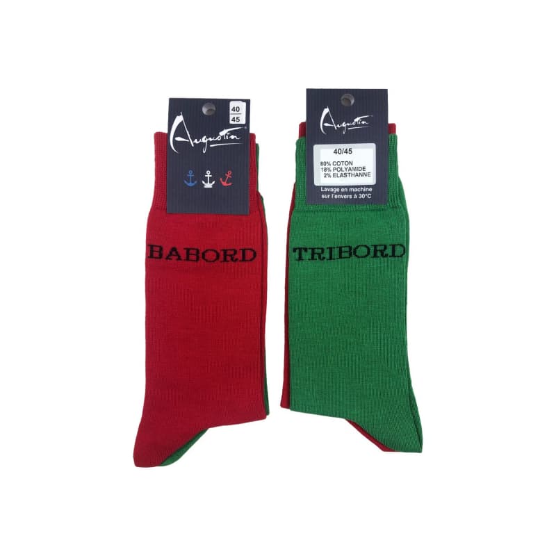 Chaussettes AUGUSTIN Babord/Tribord Rouge 40/45