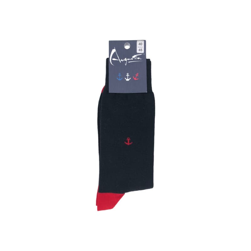 Chaussettes AUGUSTIN Ancre Marine/Rouge 40/45