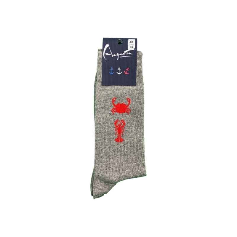 Chaussettes AUGUSTIN Homard & Crabe Gris 35/40