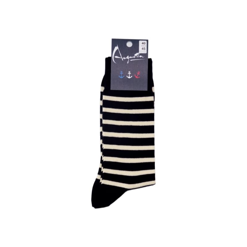 Chaussettes AUGUSTIN Rayées Marine/Ecru 35/40