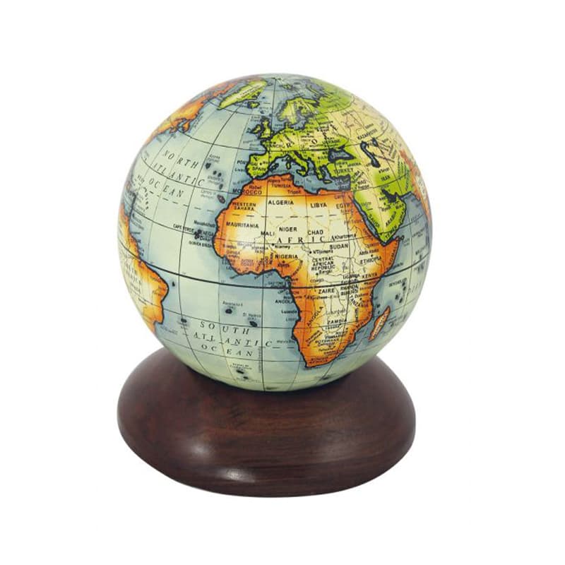 Globe Terrestre sur socle en bois