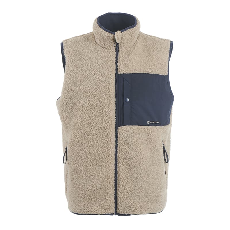 Veste sans manches réversible BERMUDES Hipstop L 263 Argile