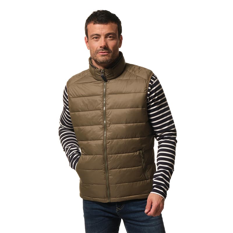 Doudoune sans manches HUBLOT Cachou S Kaki