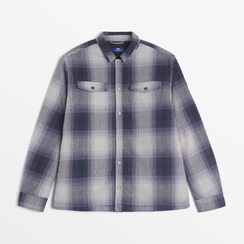 Surchemise flanelle TBS Bakersur L 032 Marine