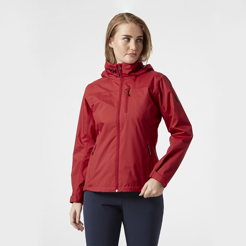 Veste imperméable doublée polaire HELLY HANSEN W Crew Hooded Midlayer S 162 Red
