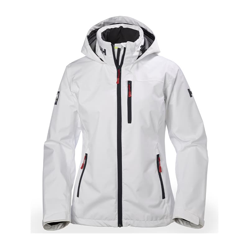 Veste imperméable doublée polaire HELLY HANSEN W Crew Hooded Midlayer M 001 White