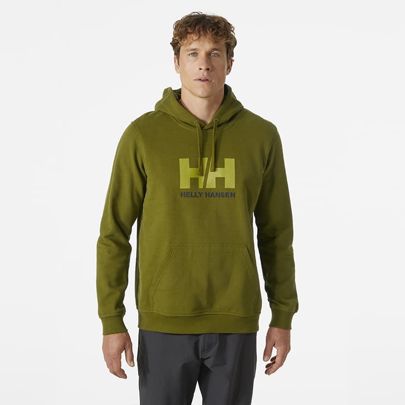 Sweat à capuche HELLY HANSEN Logo Hoodie XL 461 Olive Green