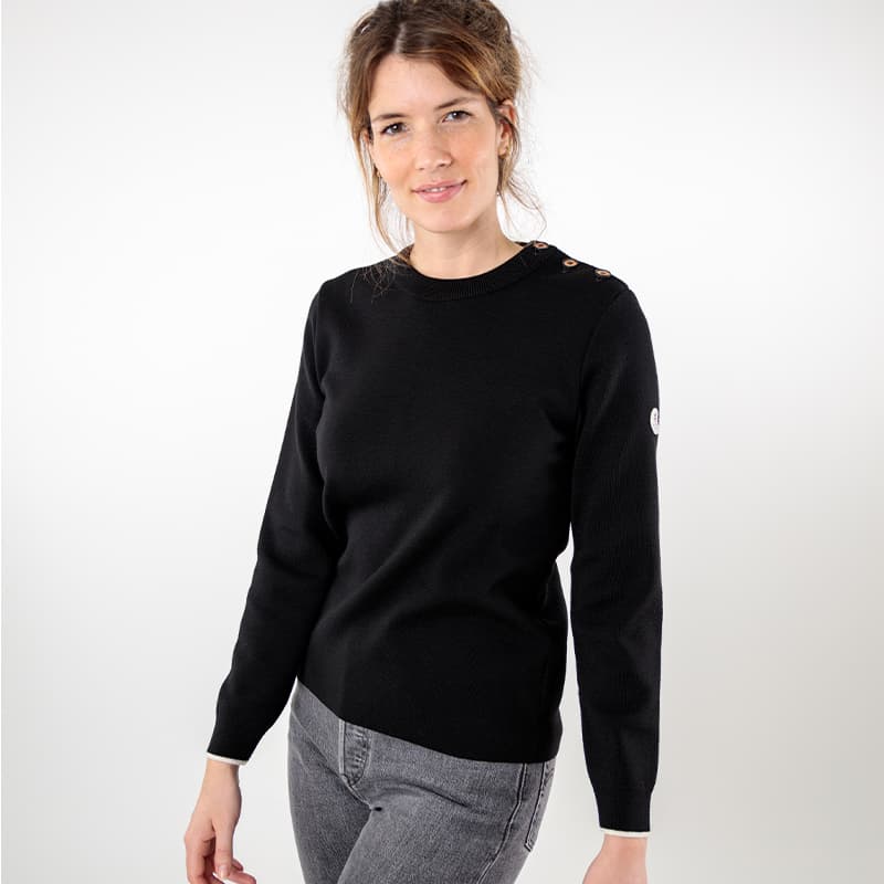 Pull ROYAL MER Liza uni 42 Noir
