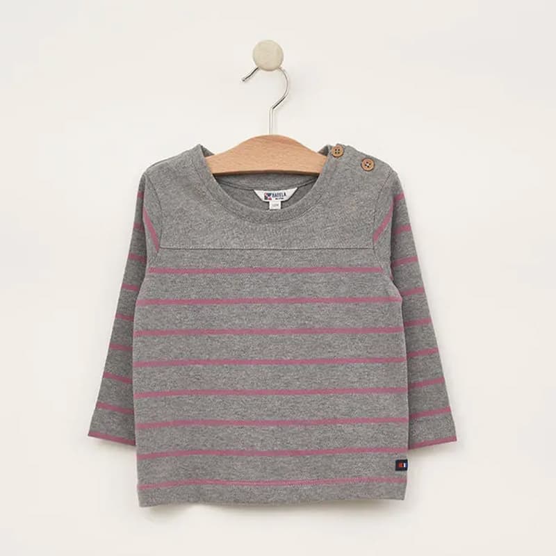 T-shirt marin rayé BATELA 12 Mois G/GRP Heather Greap