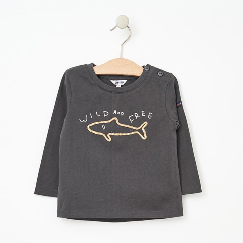 T-shirt BATELA Wild and Free 18 Mois DS Dark Shadow