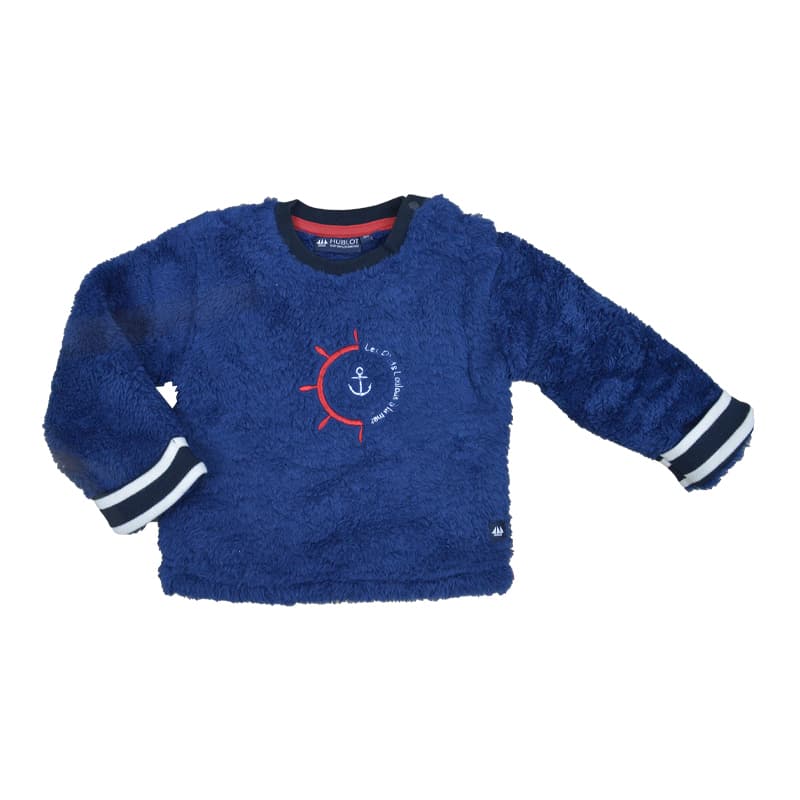 Sweat sherpa HUBLOT Lovou 9 Mois Marine