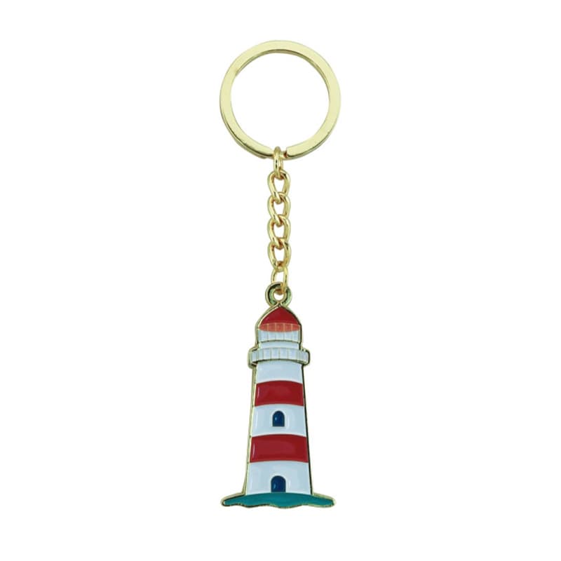Porte-clés "Phare rouge et blanc"