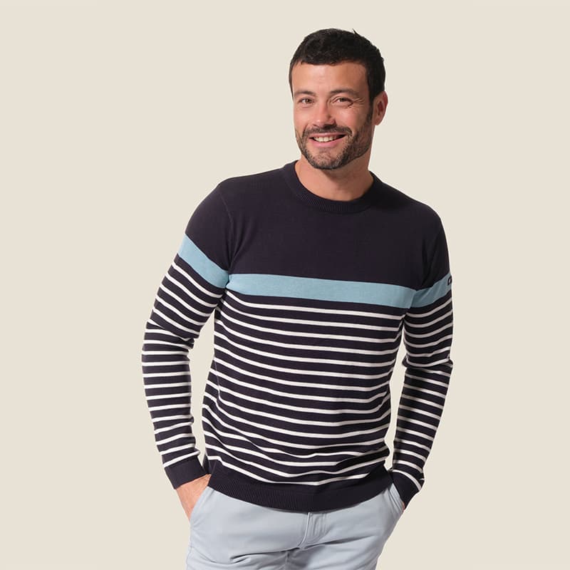 Pull HUBLOT Dekster XL Marine/Ecru/Mousse