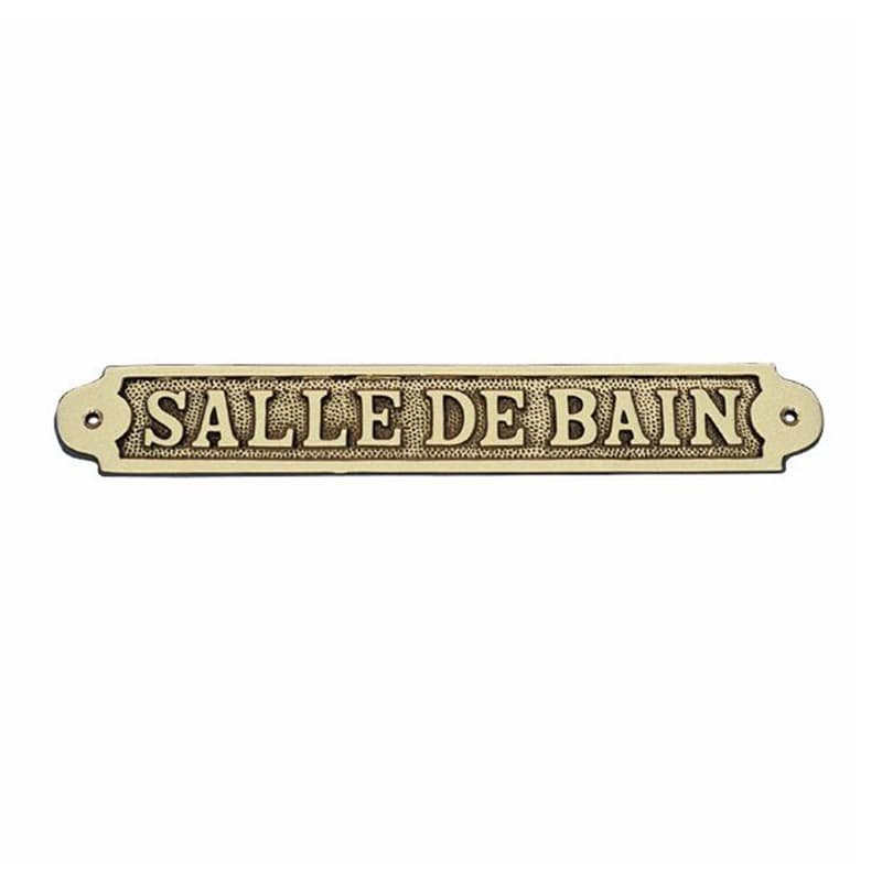 Plaque de porte laiton "Salle de Bain"