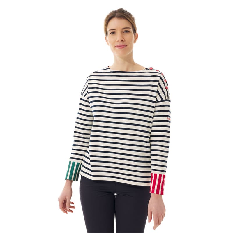 Marinière MOUSQUETON Madalen Batri 46 Ecru/Marine