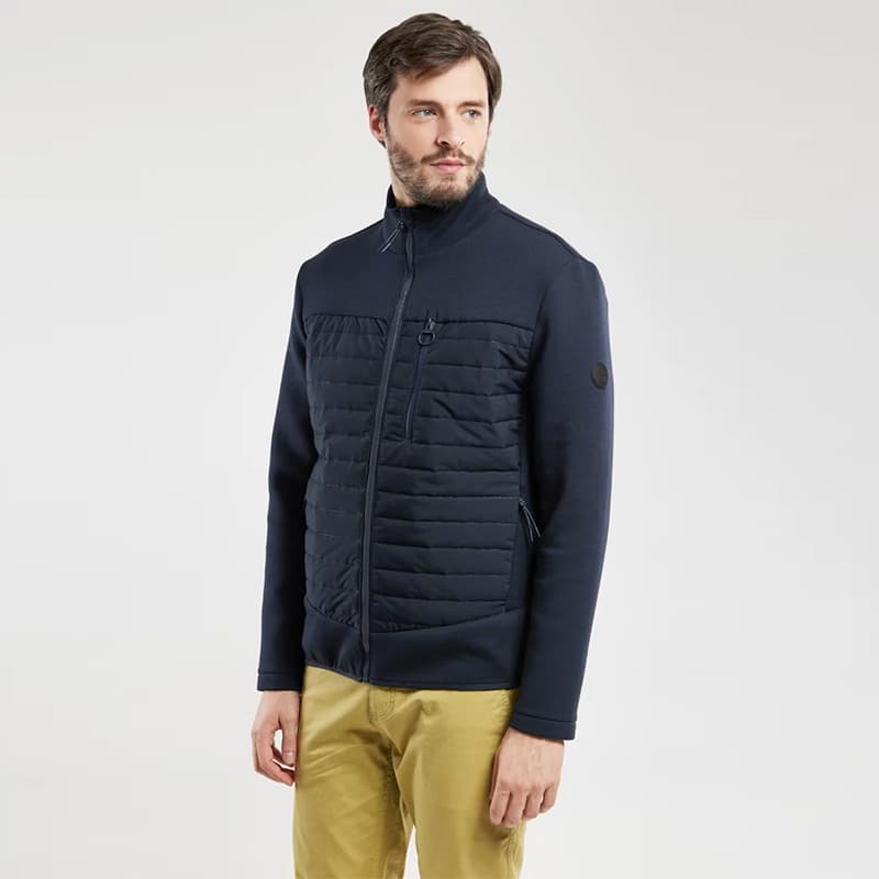 Veste polaire bi-matière BERMUDES Princelow M 204 Navy