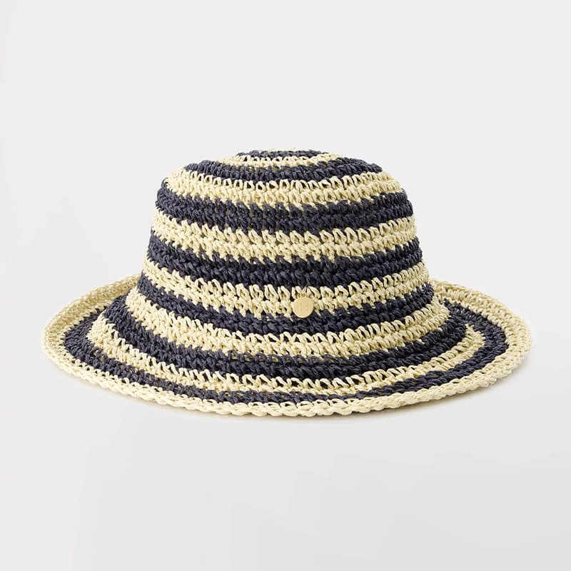 Chapeau TBS Rafiacap TU G83*Creme + Raye Navy