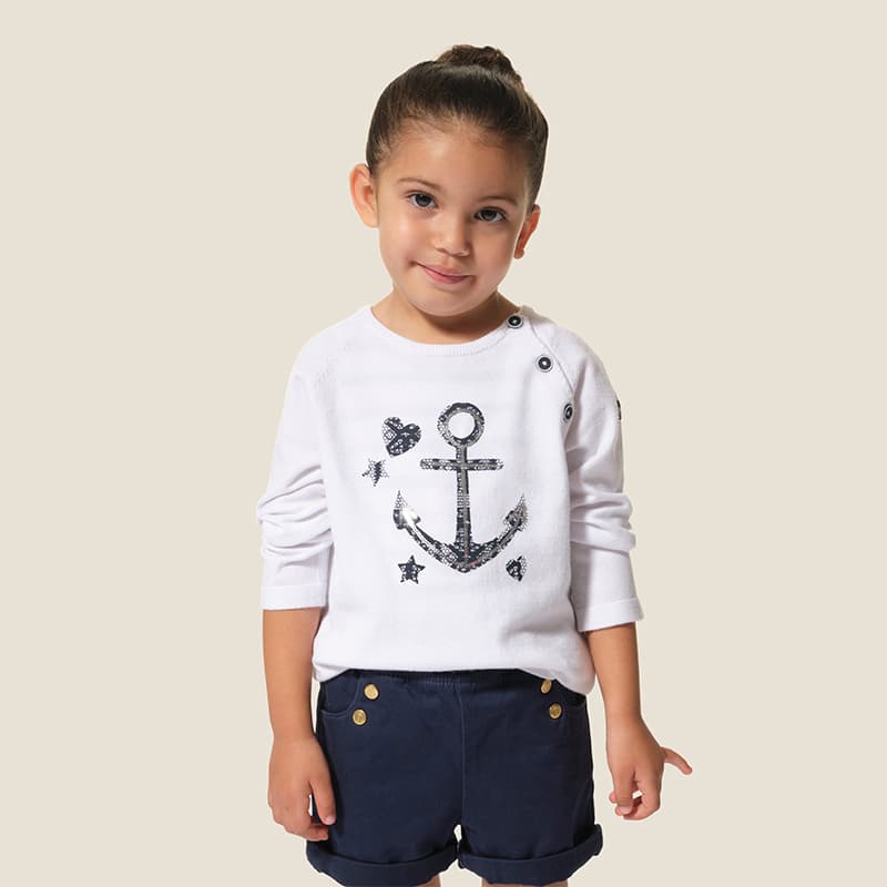 Pull HUBLOT Odelice 2 Ans Blanc White