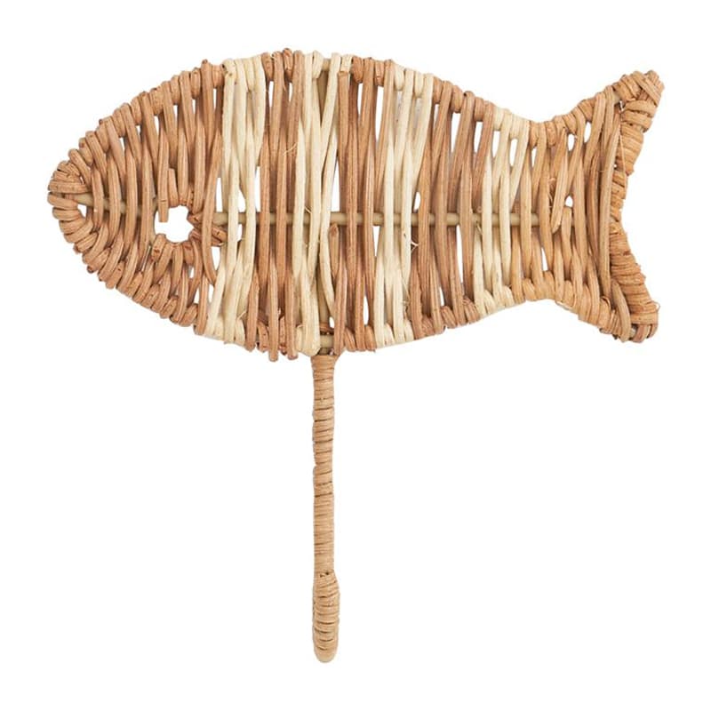 Patère en rotin "Poisson"