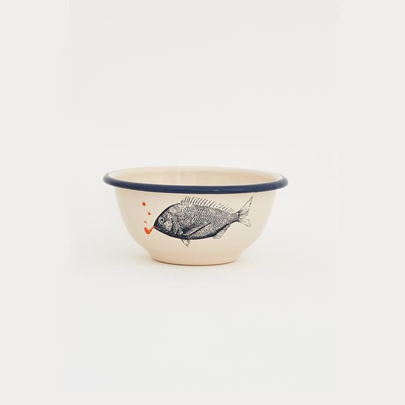 Bol émaillé "Poissons"