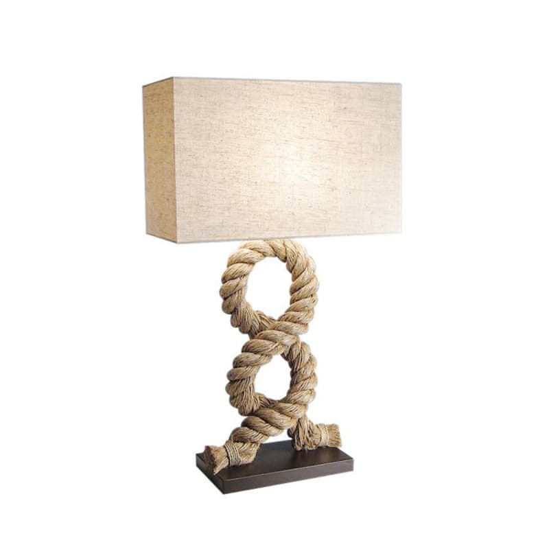 Lampe corde avec abat-jour rectangulaire