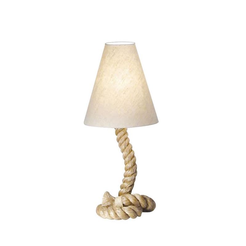 Lampe corde avec abat-jour cône