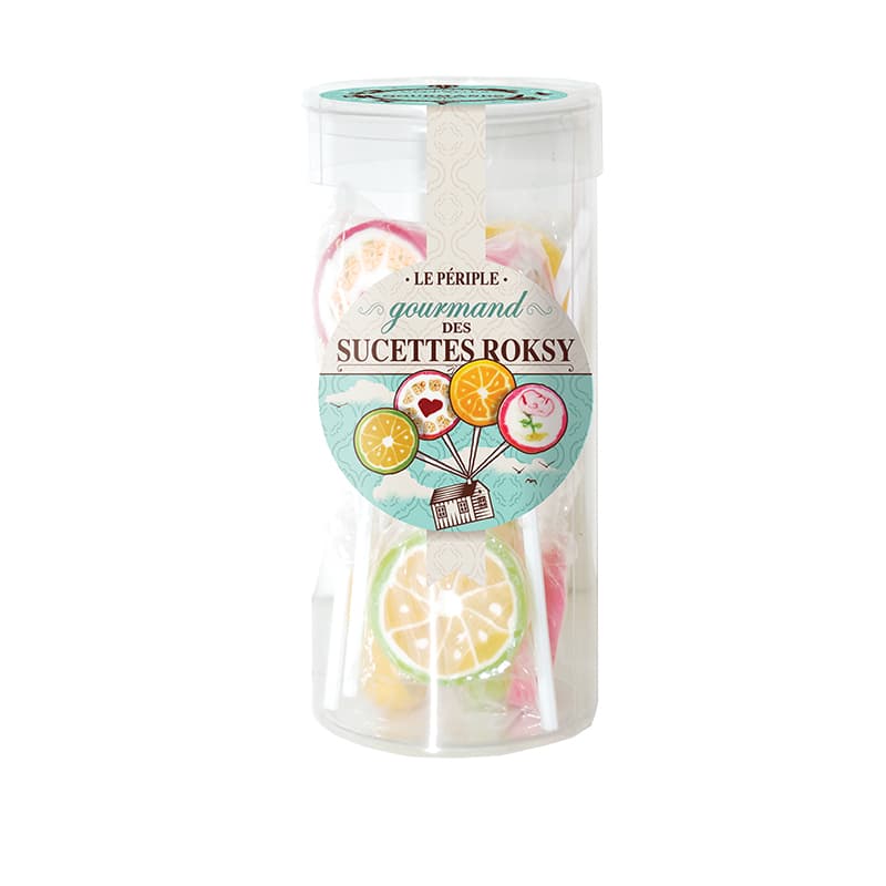 Tubo de 10 sucettes Roksy SOCIÉTÉ DV