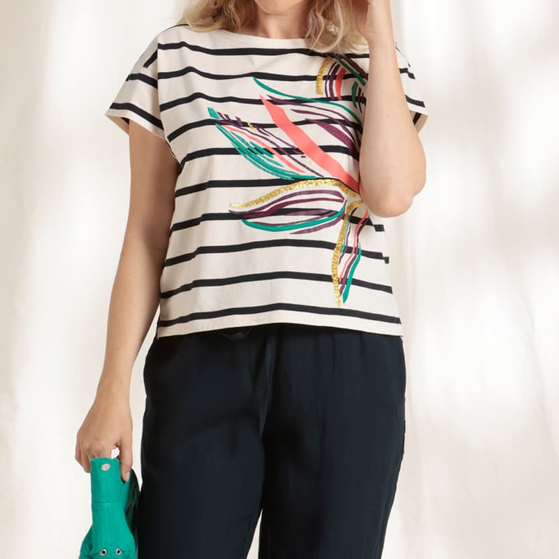 T-shirt MAT DE MISAINE Mika I 36 R1121 Raye Ecru/Marine