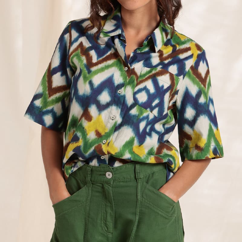 Chemise MAT DE MISAINE Candao I 44 I574 Imp.Kiwi