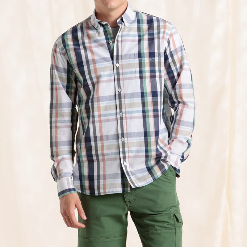 Chemise en Popeline MAT DE MISAINE Copiloml 4 Cmult Carreaux Multicolore